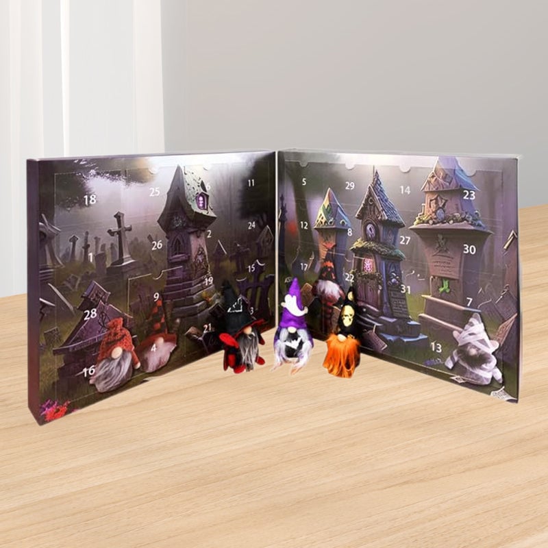 🎃Early Halloween Sale👻2024 Halloween Gnome Puzzle Countdown Calendar