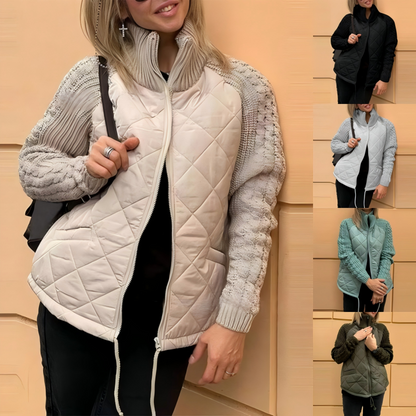 🔥Black Friday Sale 50% OFF 🔥2025 New Women's Knit Patchwork Puffy Jacket