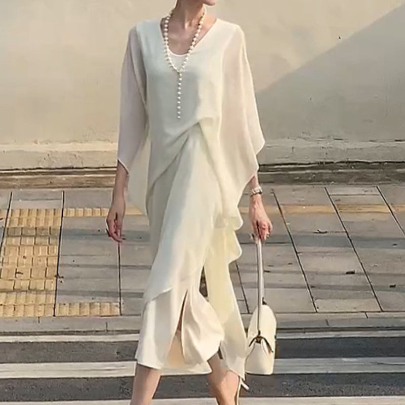 Women's Irregular Hem Off Shoulder Elegant Long Dress