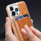 Magnetic Leather Case with Card Pocket for for iPhone 15/14/13/12Pro Max