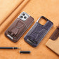 Magnetic Leather Case with Card Pocket for for iPhone 15/14/13/12Pro Max