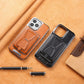 Magnetic Leather Case with Card Pocket for for iPhone 15/14/13/12Pro Max