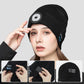 Peel-Off LED Headlamp Bluetooth Headset Knit Cap