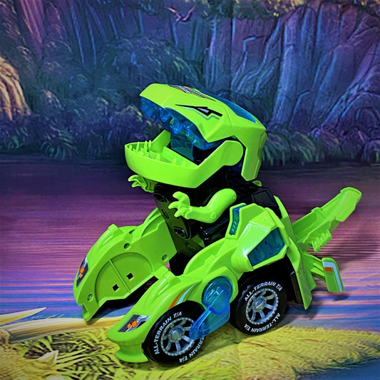 🎁Best Chrstmas Gift🎁Led Dinosaur Transformation Car Toy