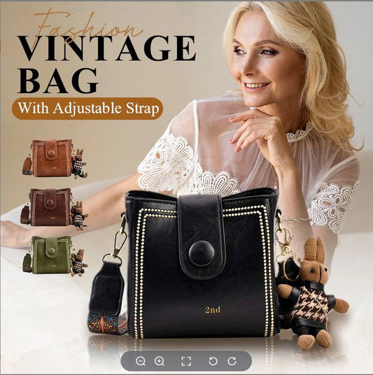 🔥Hot Sale 50% Off👜Vintage Fashion Bag with Adjustable Wider Shoulder Strape