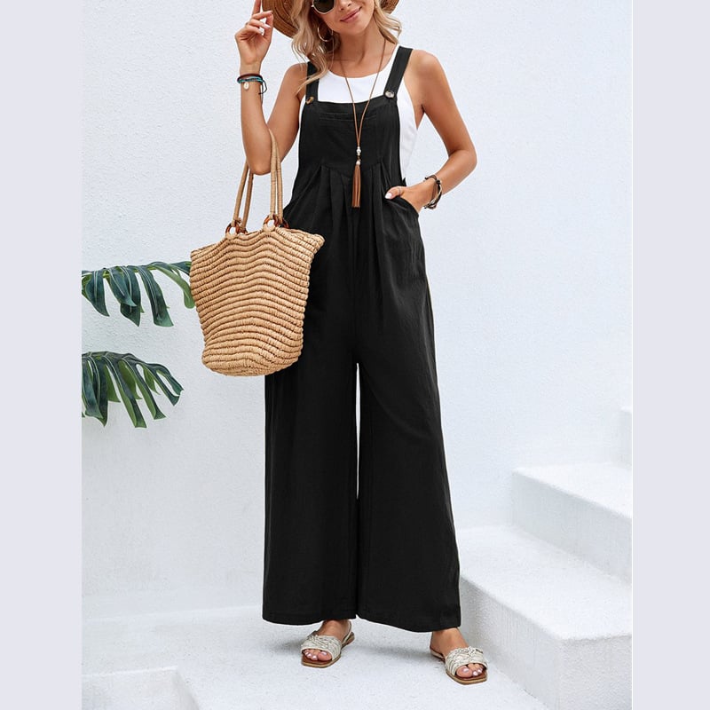 Women's Super Cute Spaghetti Strap Sleeveless Holiday Romper Jumpsuit