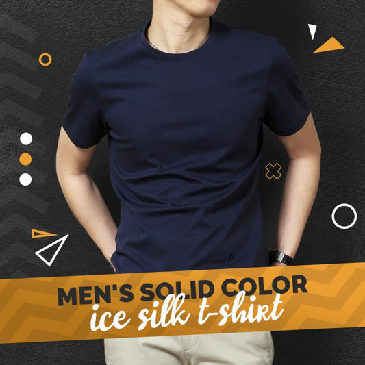 👕Men's Solid Color Ice Silk T-Shirt❄️