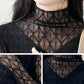 Half High Neck Lace Bottom Shirt