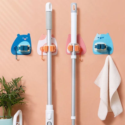 Multipurpose Nail-free Mop Hanger