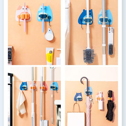 Multipurpose Nail-free Mop Hanger