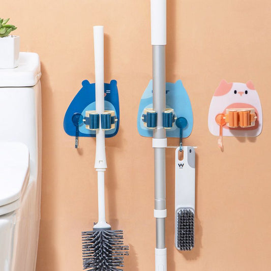 Multipurpose Nail-free Mop Hanger