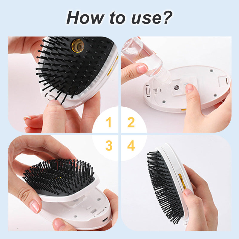 Electric ionic Steam Anti - Static Massage Comb