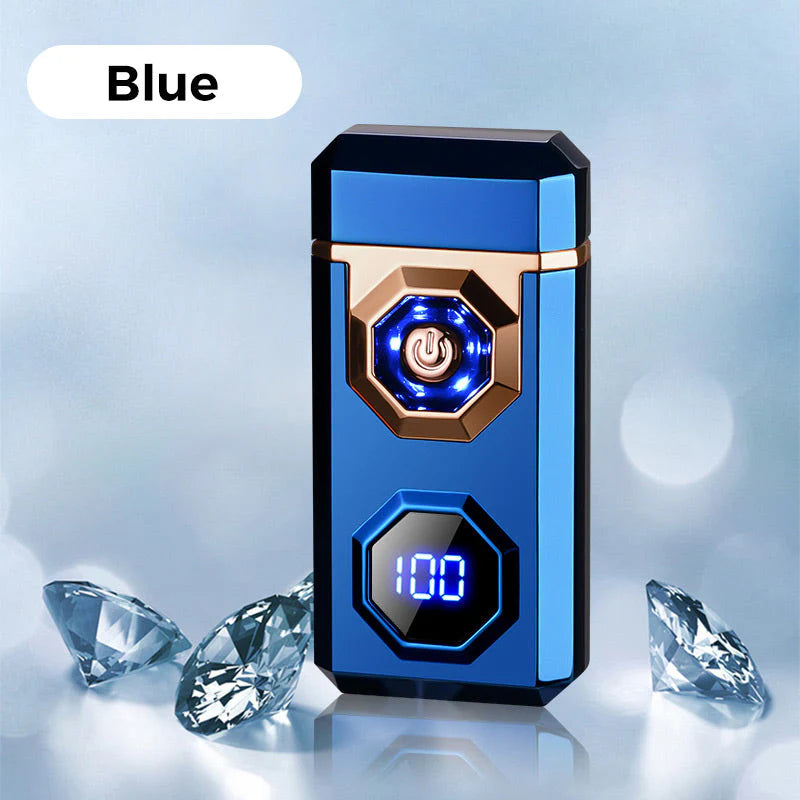 USB Charging Digital Windproof Lighters with LED Lighting Function