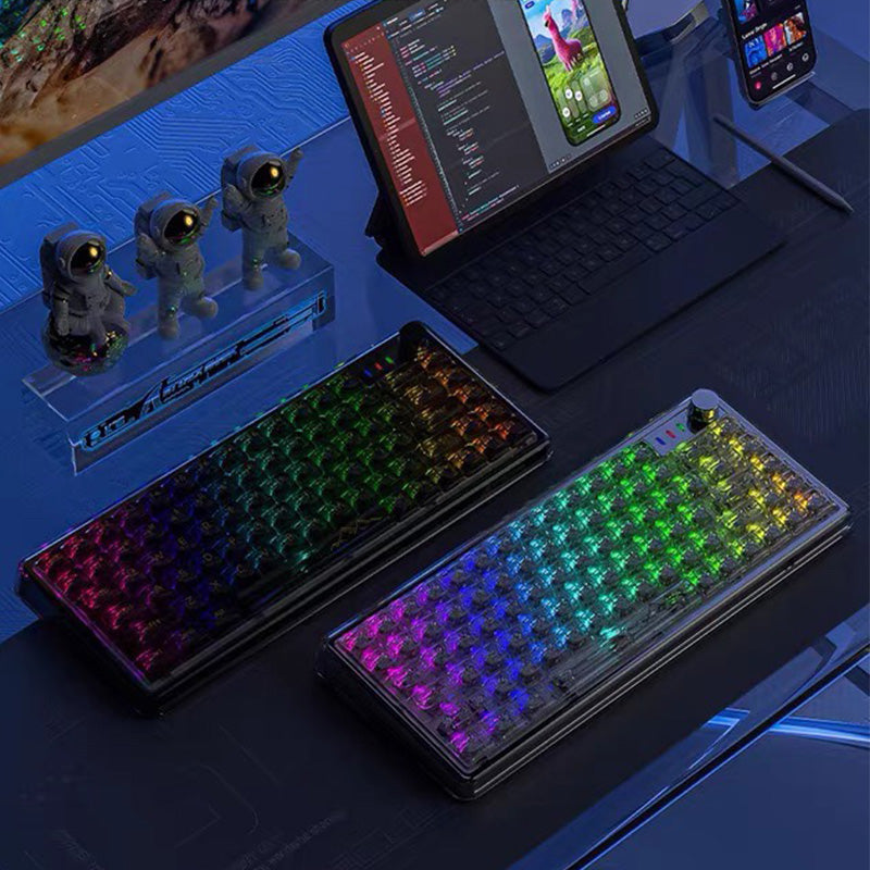 Universal Transparent Mechanical Keyboard with RGB Backlight