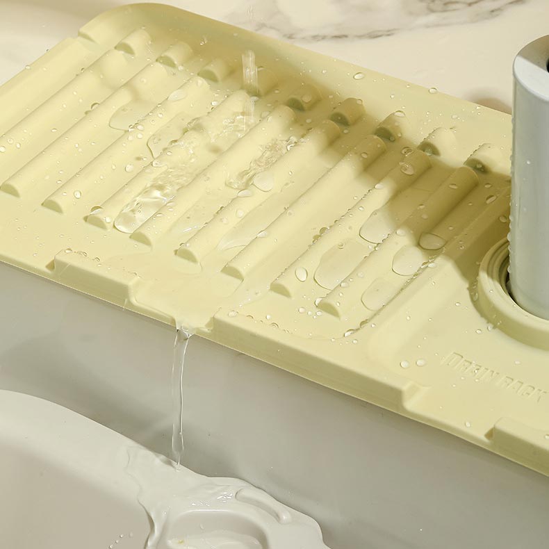 Faucet Splash Guard Draining Tray Mat