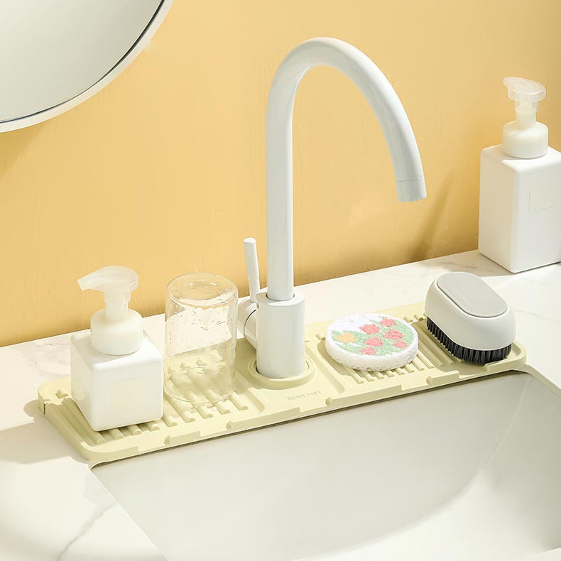 Faucet Splash Guard Draining Tray Mat