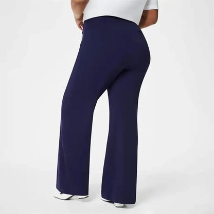 💖Women's Plus Size High Stretch High-Waist Wide-Leg Pants