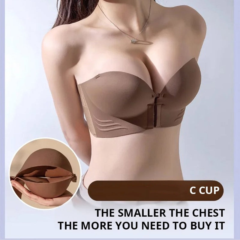 🔥Women's Non-Slip Front Closure Strapless Bra