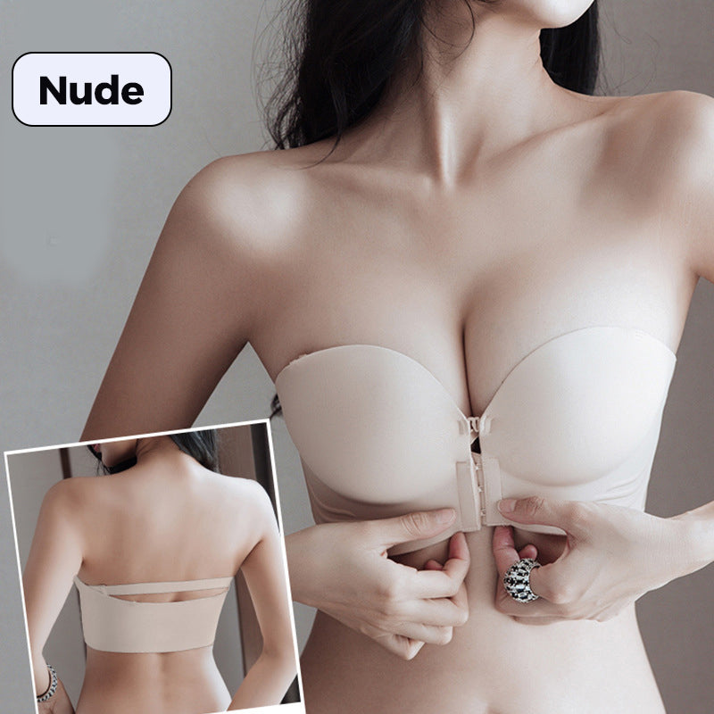 🔥Women's Non-Slip Front Closure Strapless Bra