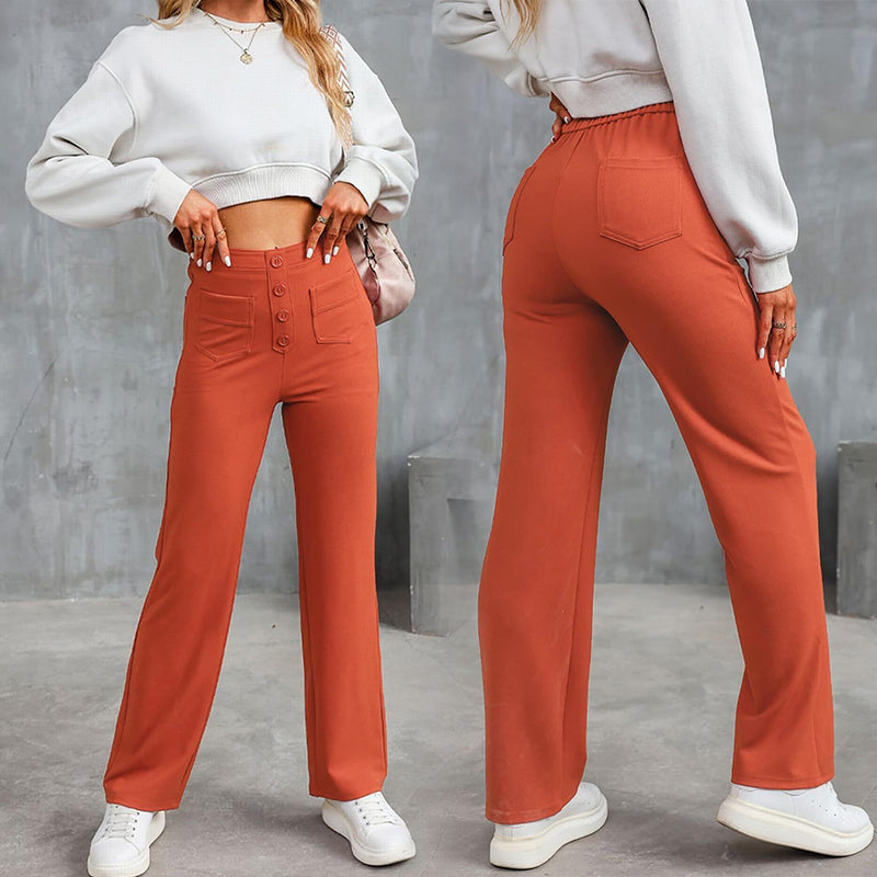 🌸Late summer sales 🌸💕High - Waisted Elastic Casual Pants