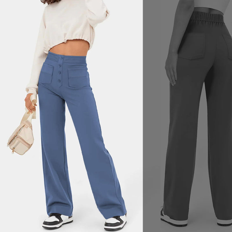 🌸Late summer sales 🌸💕High - Waisted Elastic Casual Pants