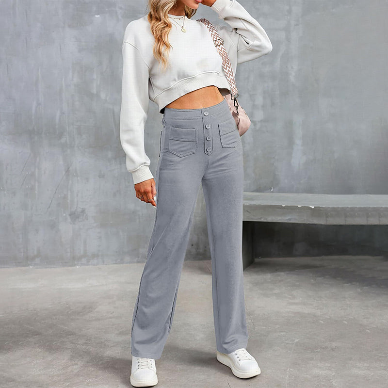 🌸Late summer sales 🌸💕High - Waisted Elastic Casual Pants