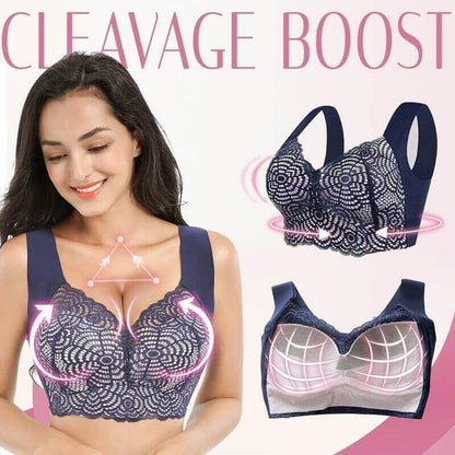 Comfortable and supportive lace bra for plus sizes