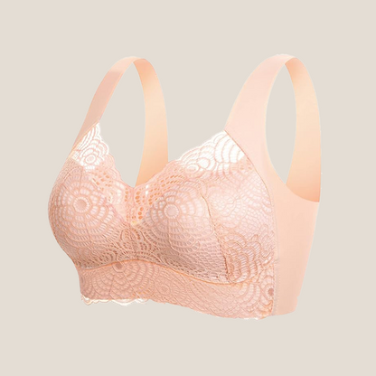 Comfortable and supportive lace bra for plus sizes