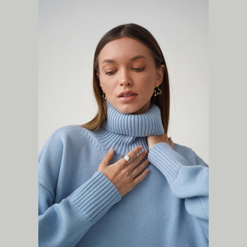 🍂New autumn products--50% off🍂Women's Casual Solid Color Turtleneck Sweater