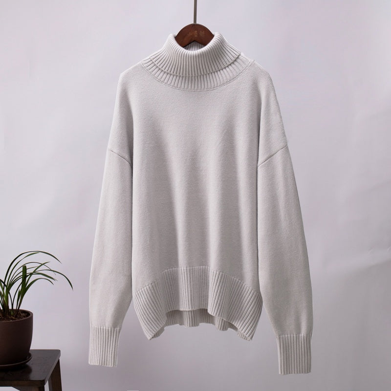 🍂New autumn products--50% off🍂Women's Casual Solid Color Turtleneck Sweater