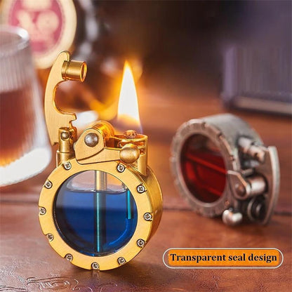 🎁Hot sale🔥Vintage Trench Lighter Transparent Kerosene Lighter