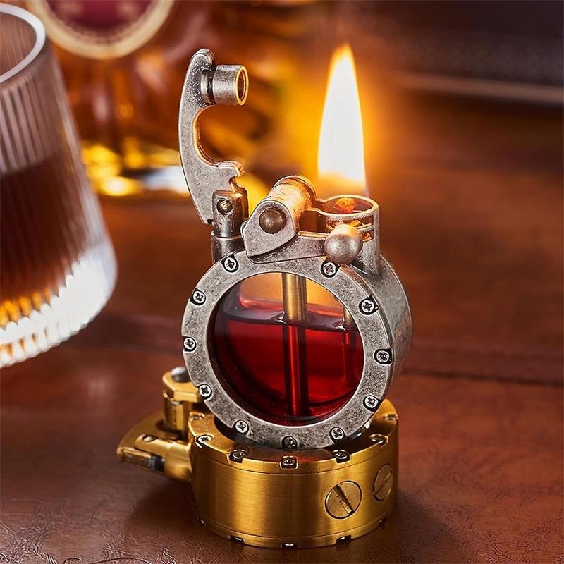 🎁Hot sale🔥Vintage Trench Lighter Transparent Kerosene Lighter