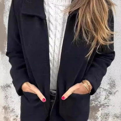 🍂Autumn Coat 52% OFF🍂Women's Knitted Zipper Coat With Pockets