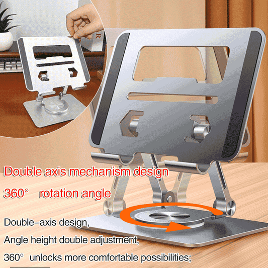 💥 360° Rotatable and Adjustable Lifting Aluminum Alloy Mobile Phone Tablet Laptop Holder